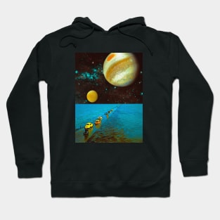 Infinite Sea - Space Collage, Retro Futurism, Sci-Fi Hoodie